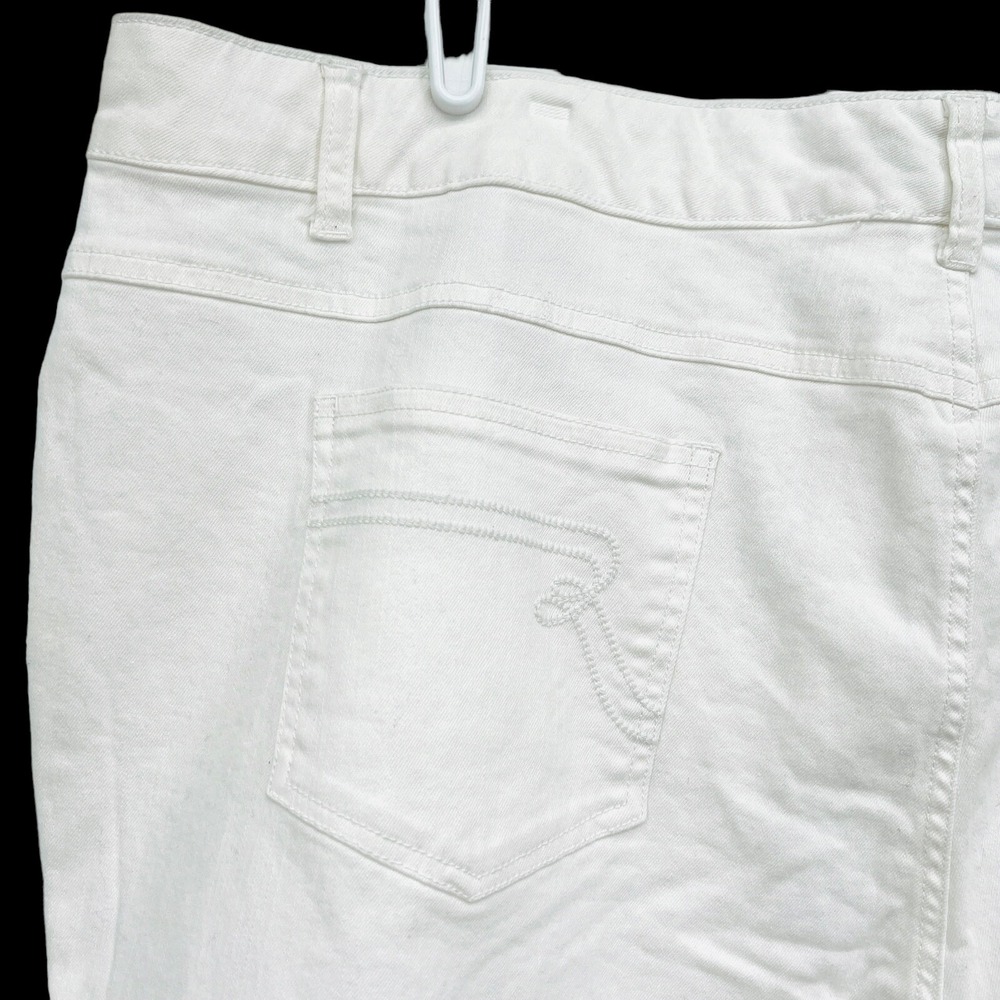 My Wonder Denim Women's White Cropped Jeans Plus Size 22 Stretch High Rise NWT - Picture 5 of 11